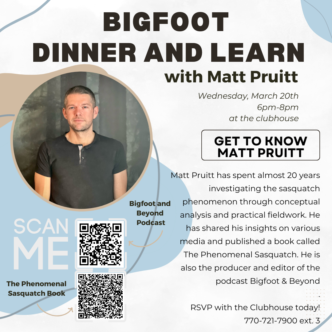 Big Foot Dinner and Learn March 20th 