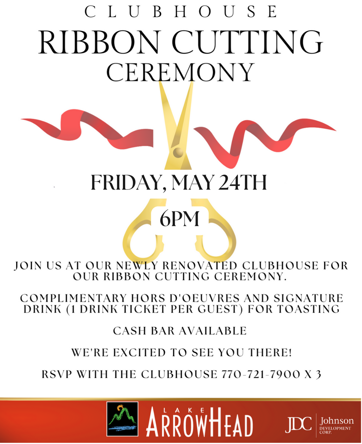 NEW Clubhouse Ribbon Cutting May 24th 