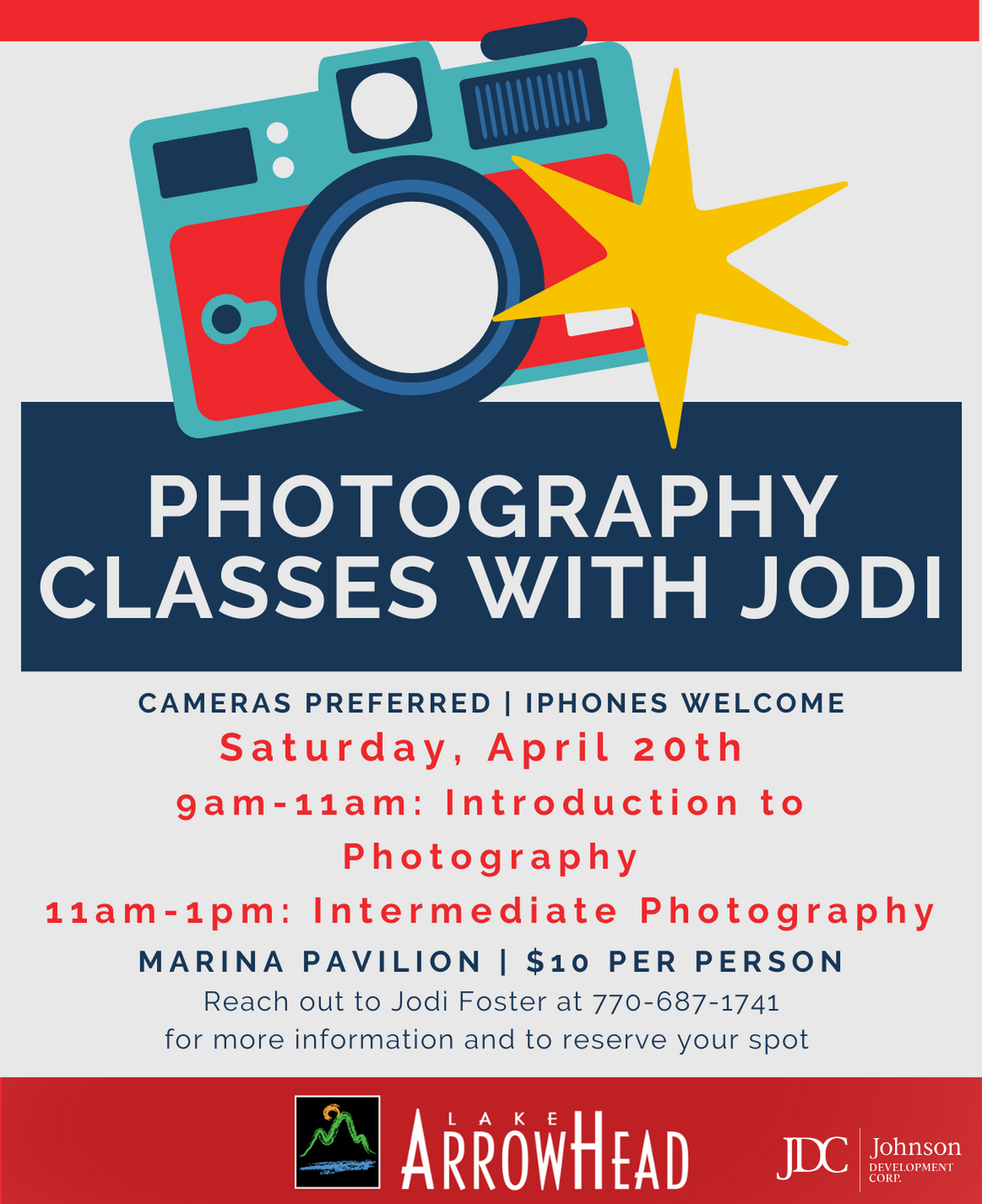 Photography Class with Jodi April 20th