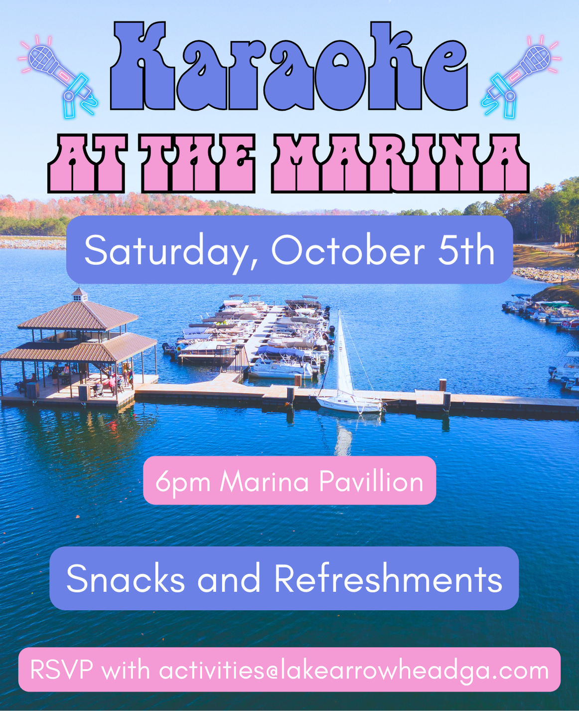 2024 Karaoke at the Marina October 5th