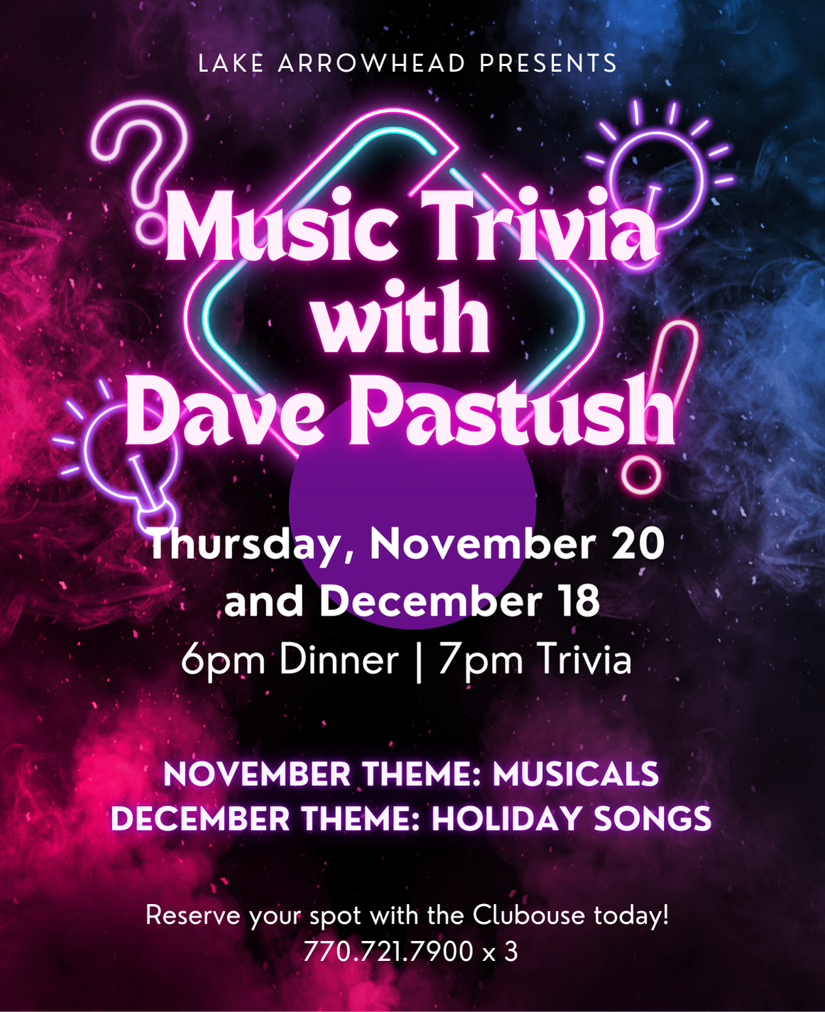 2025 Music Trivia with Dave November and December