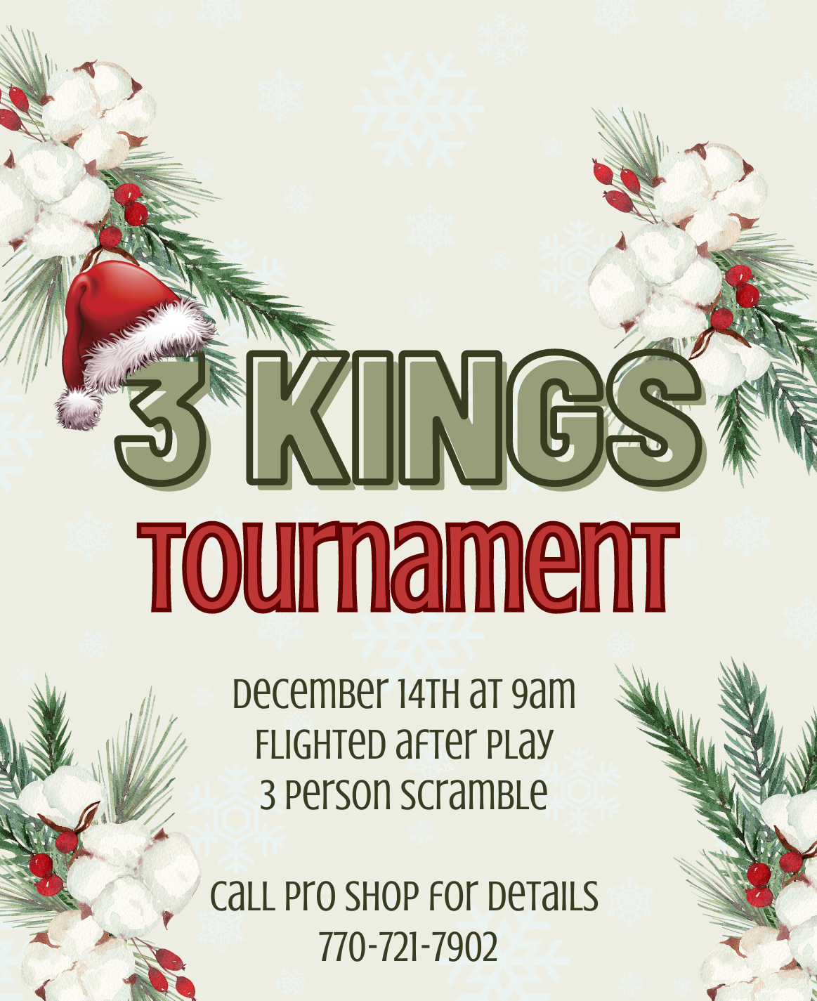 3 Kings Tournament December 14th