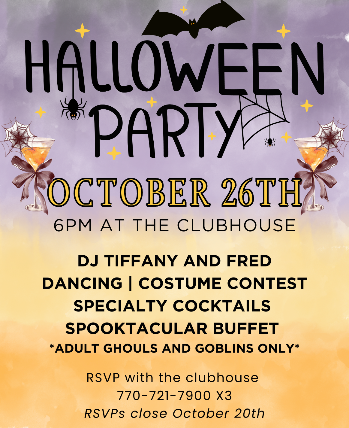 Adult Halloween Party October 26th 