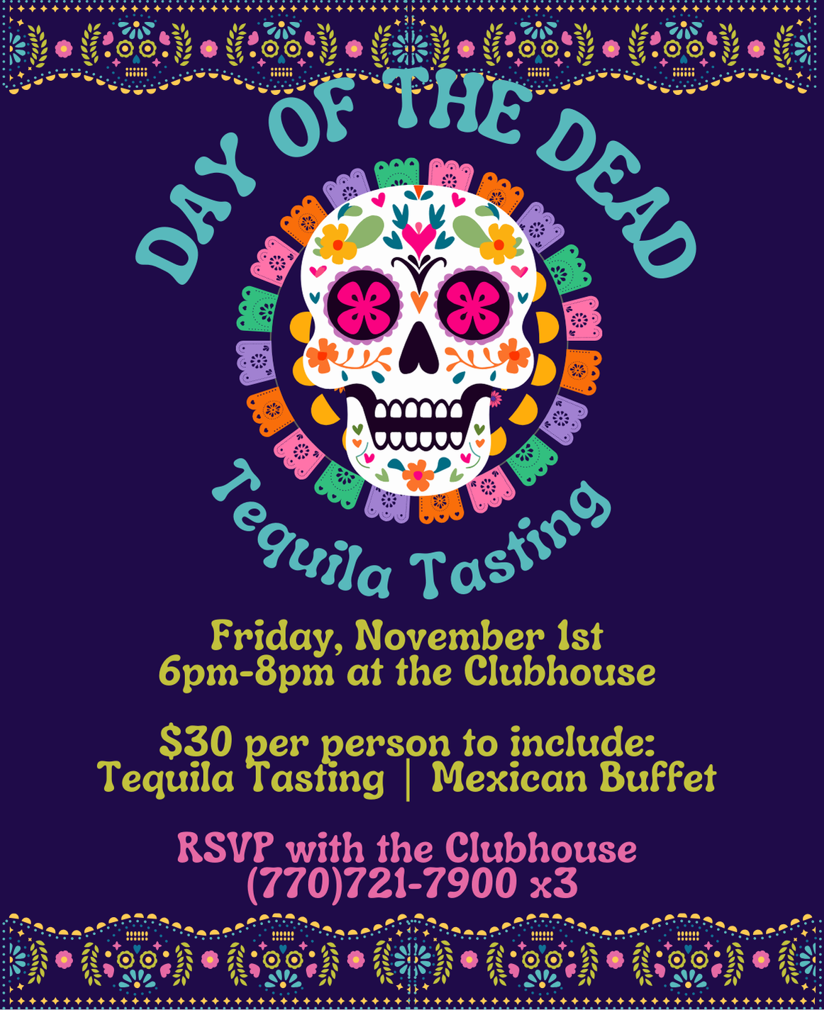 Day of the Dead Tequila Tasting November 1st 