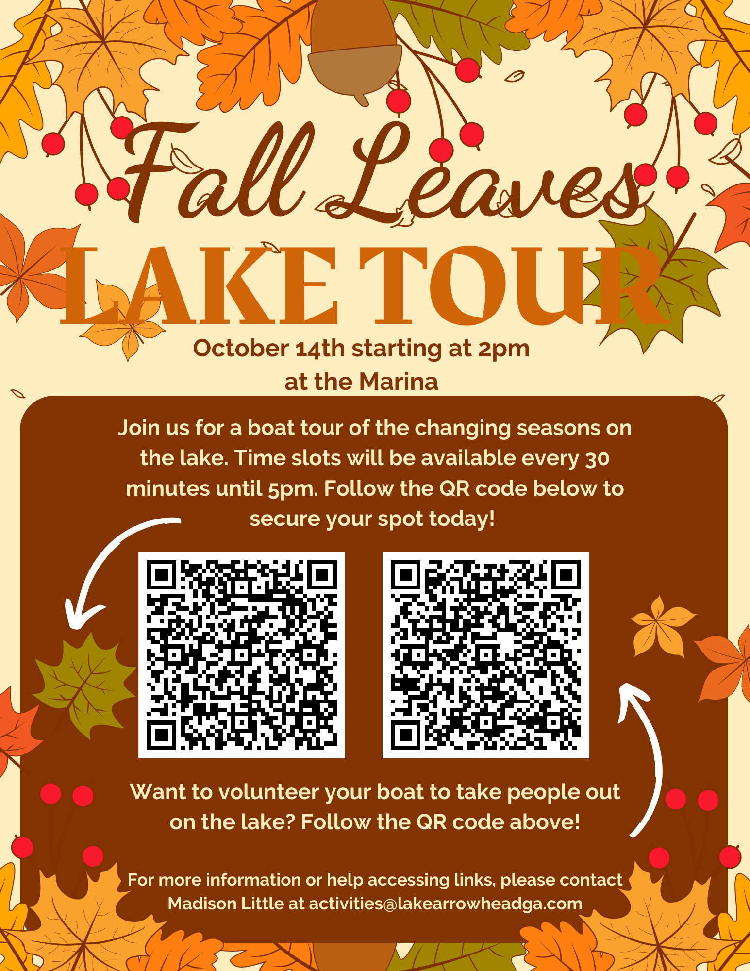 Fall Leaves Lake Tour QR Codes