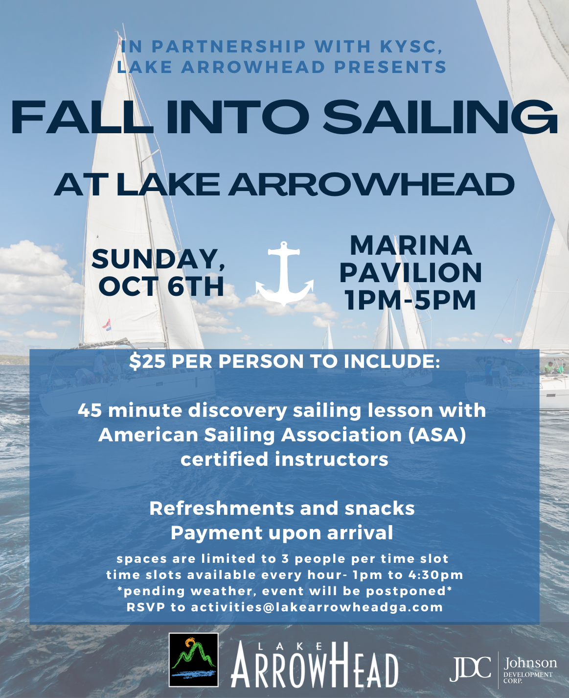 Fall into Sailing lessons October 6th 