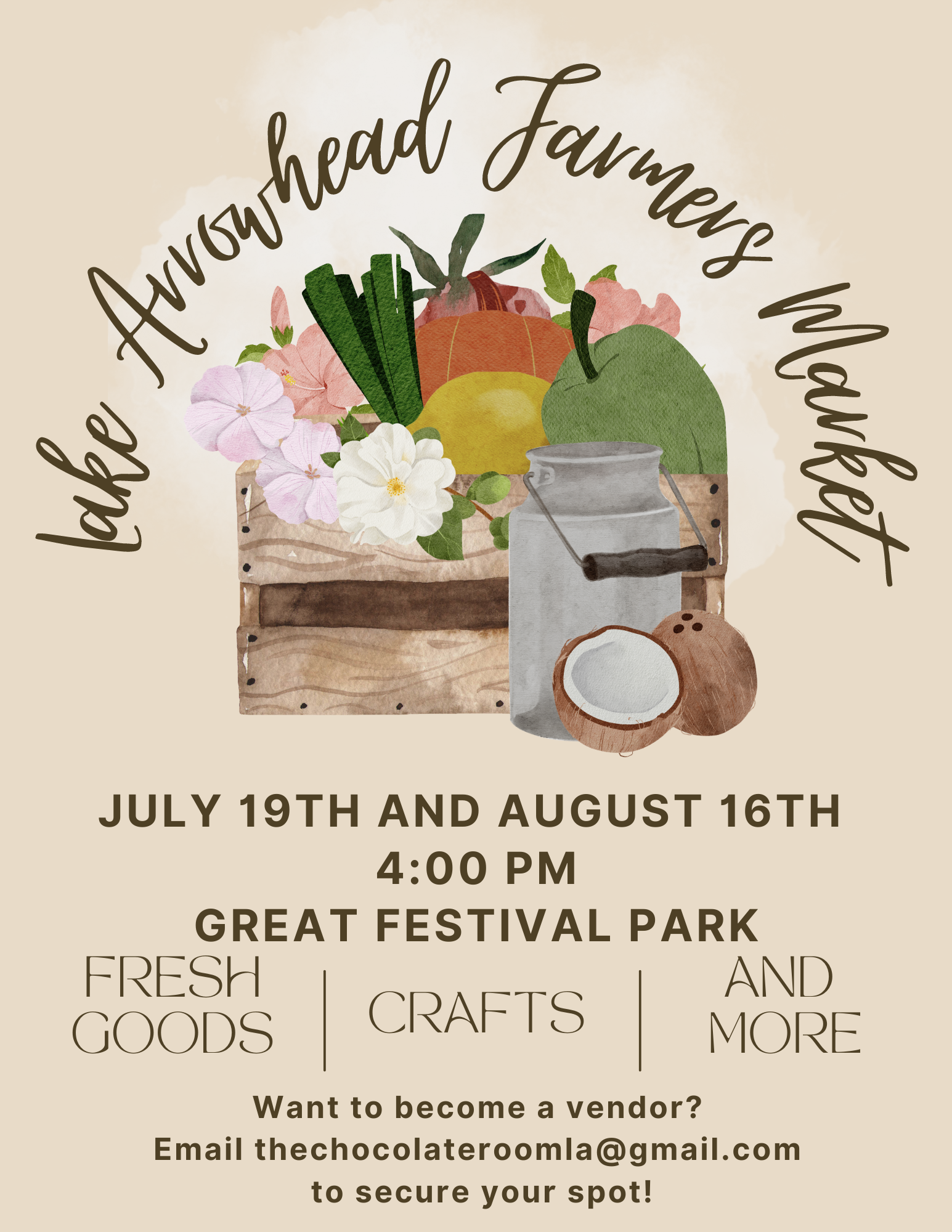 Farmers Market July and August 