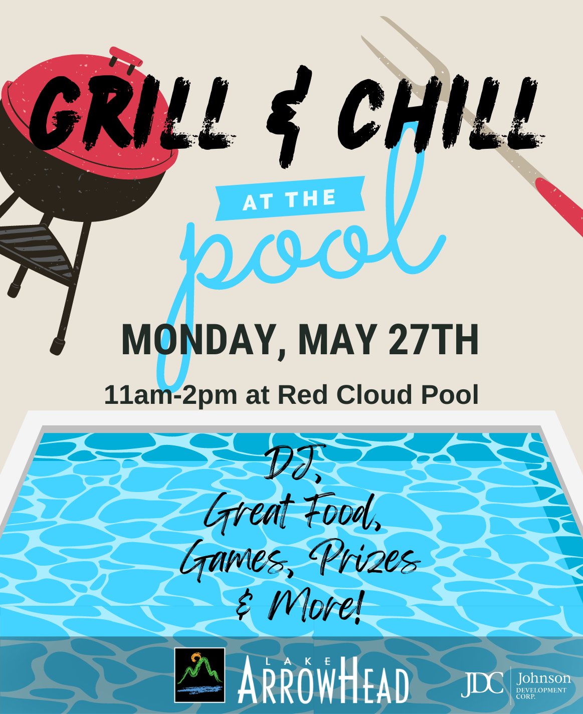 Grill and Chill at the Pool May 27th 