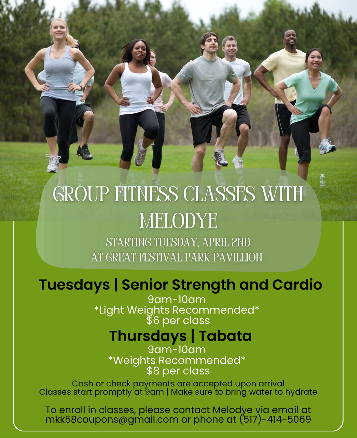 Group Fitness Classes Starting April 2nd