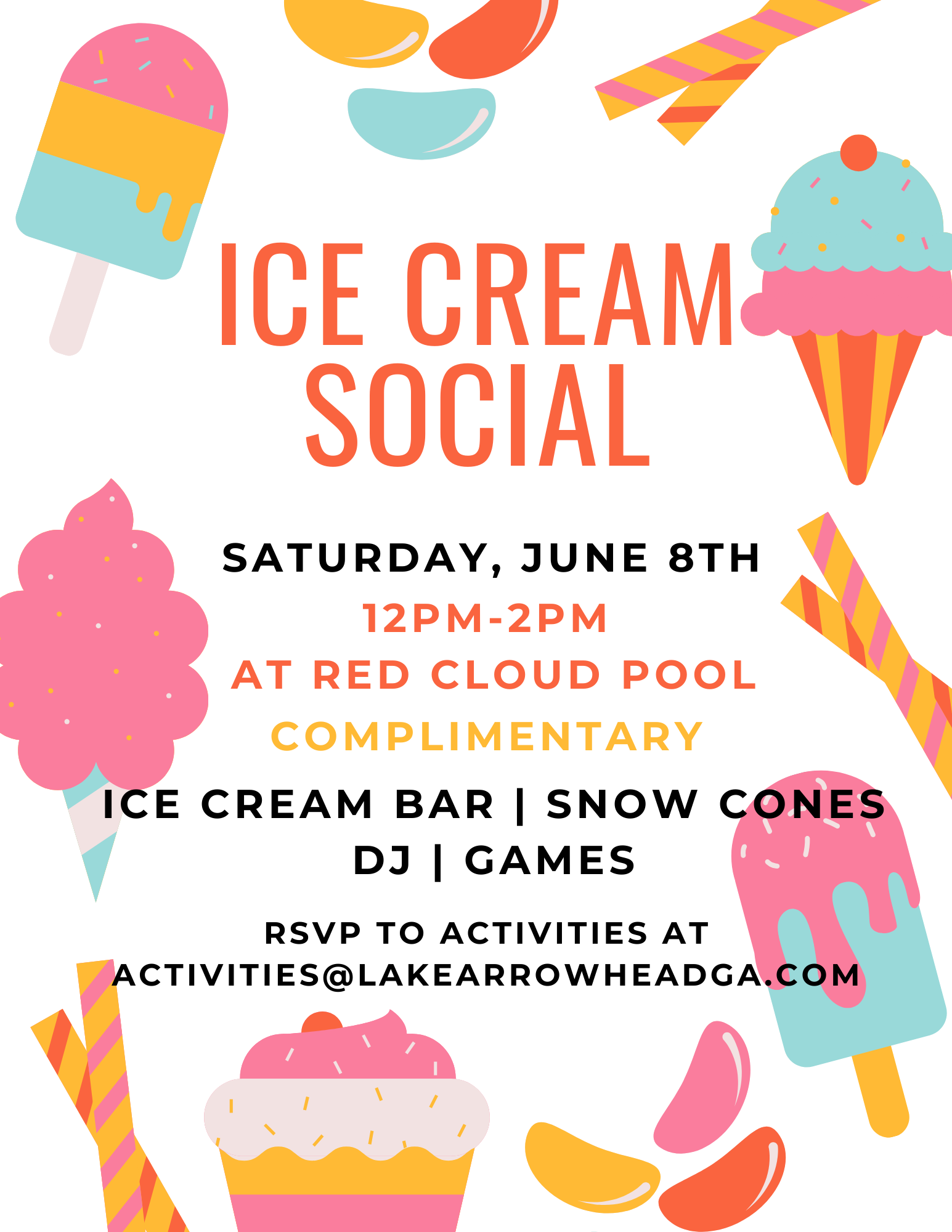 Ice Cream Social June 8th 