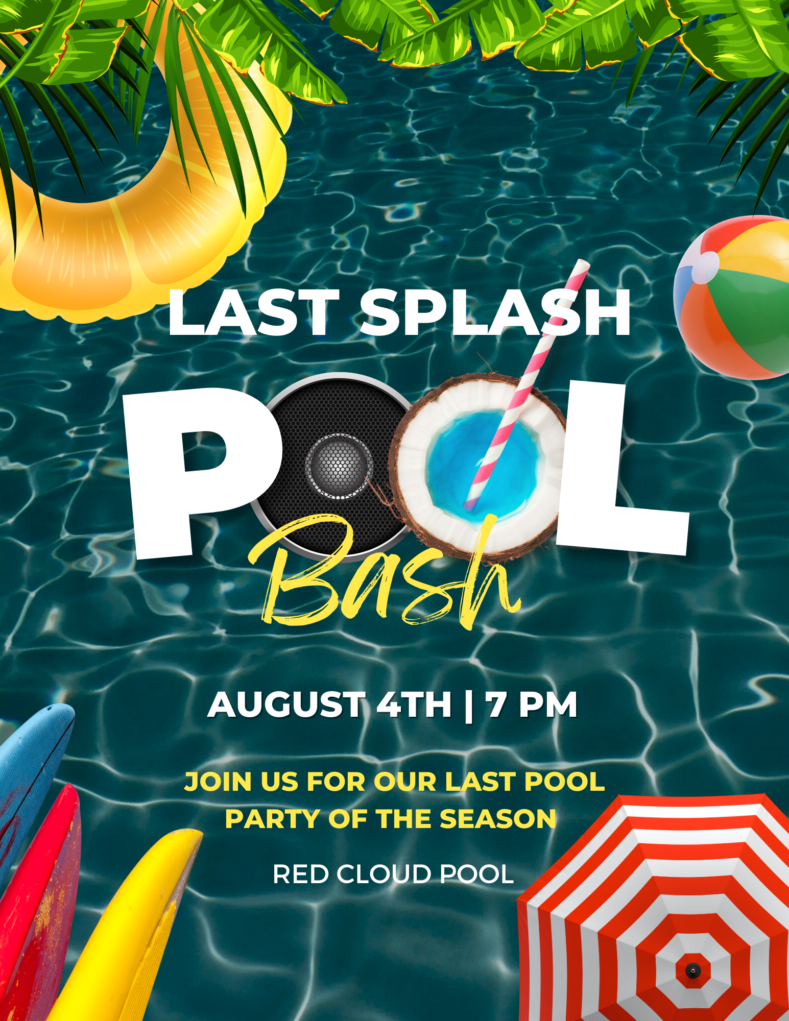 Last Splash Pool Bash August 4th 