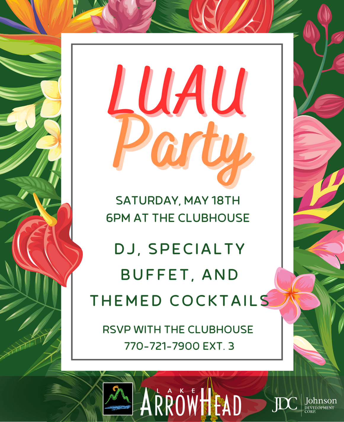 Luau Party May 18th