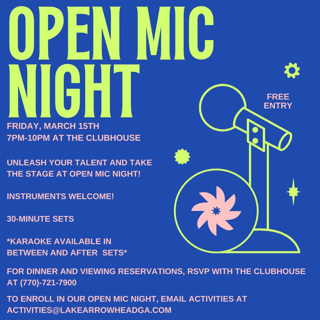 Open Mic Night March 15th 