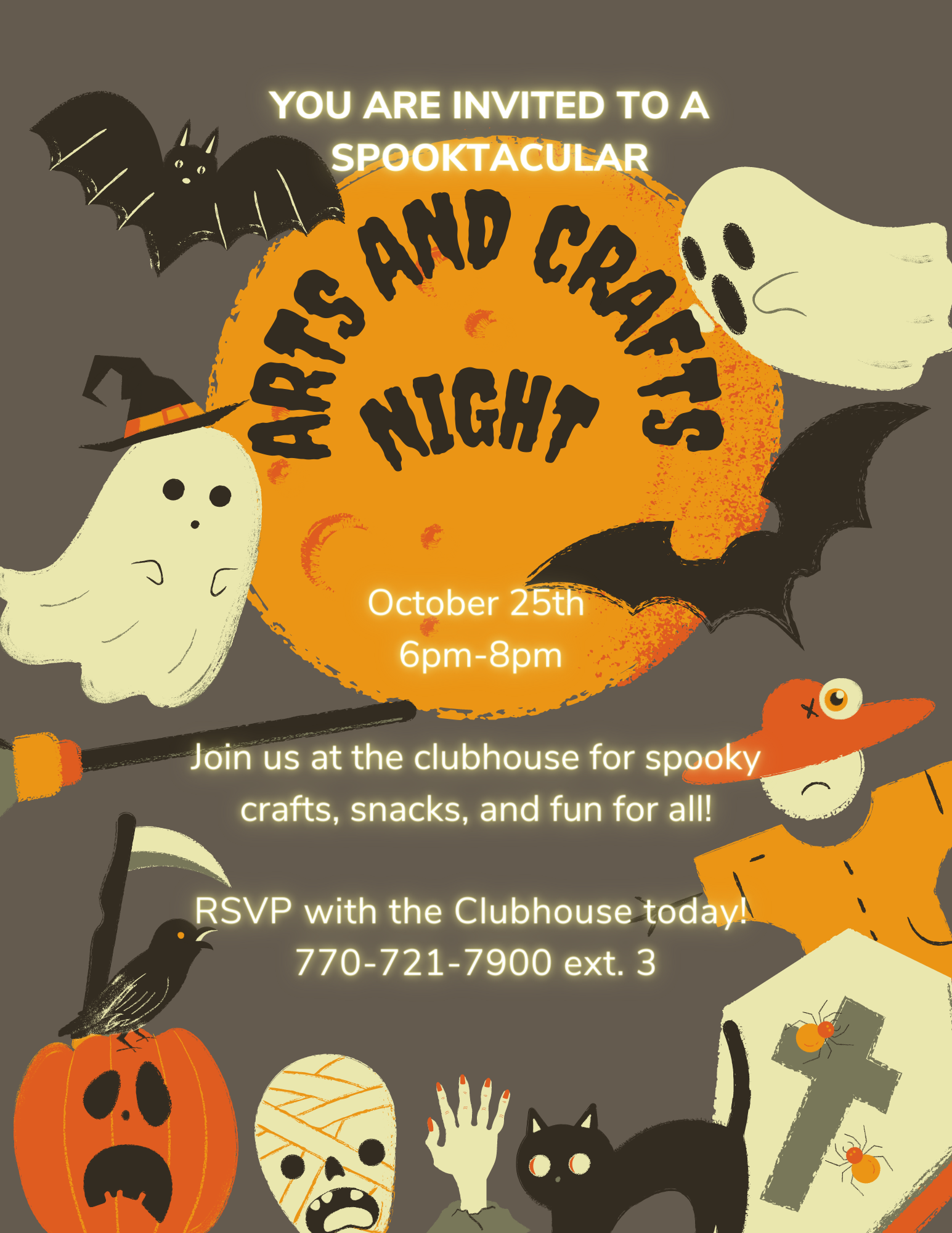 Spooktacular Arts and Crafts Night October 25th
