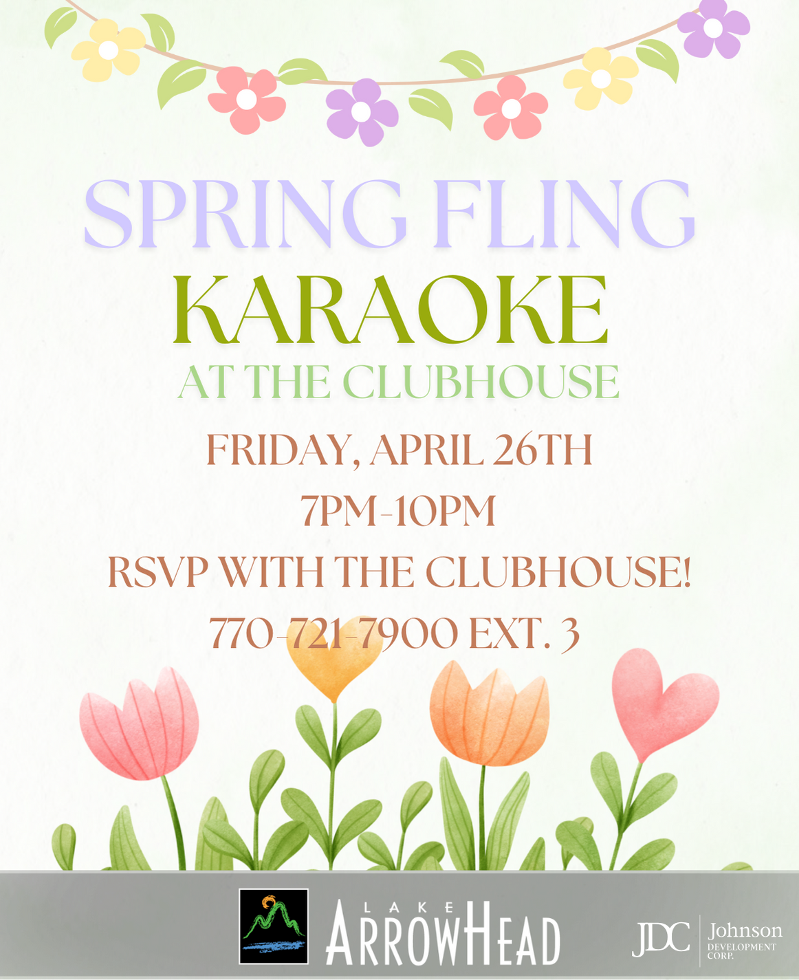 Spring Fling Karaoke Night April 26th