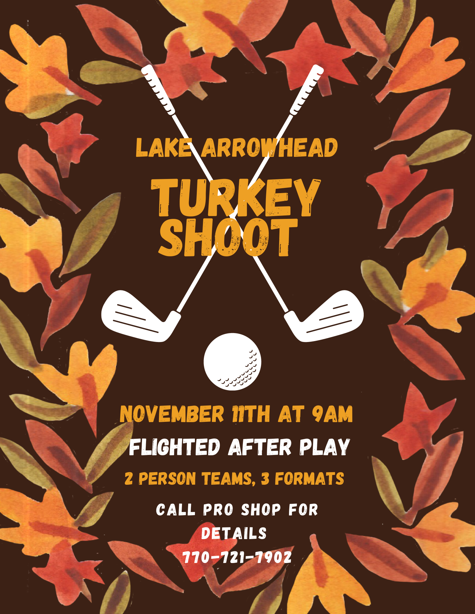 Turkey Shoot Golf Tournament November 11th