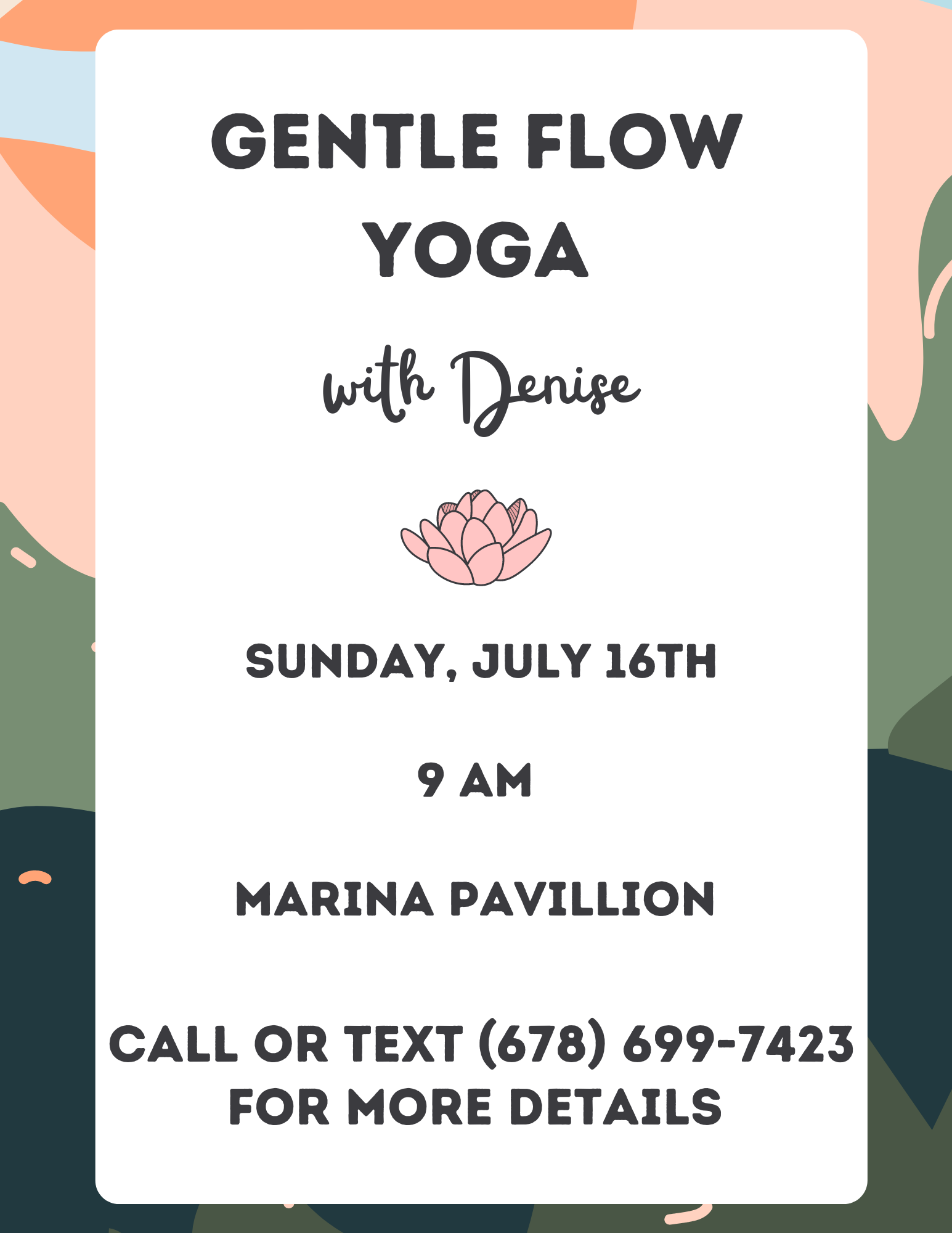 gentle flow yoga july 16th